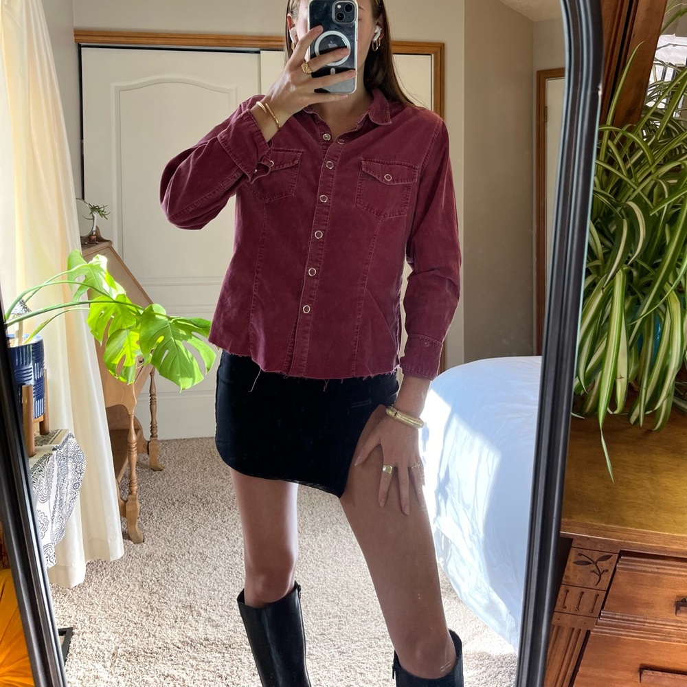 Canyon River Blues Red Corduroy button up